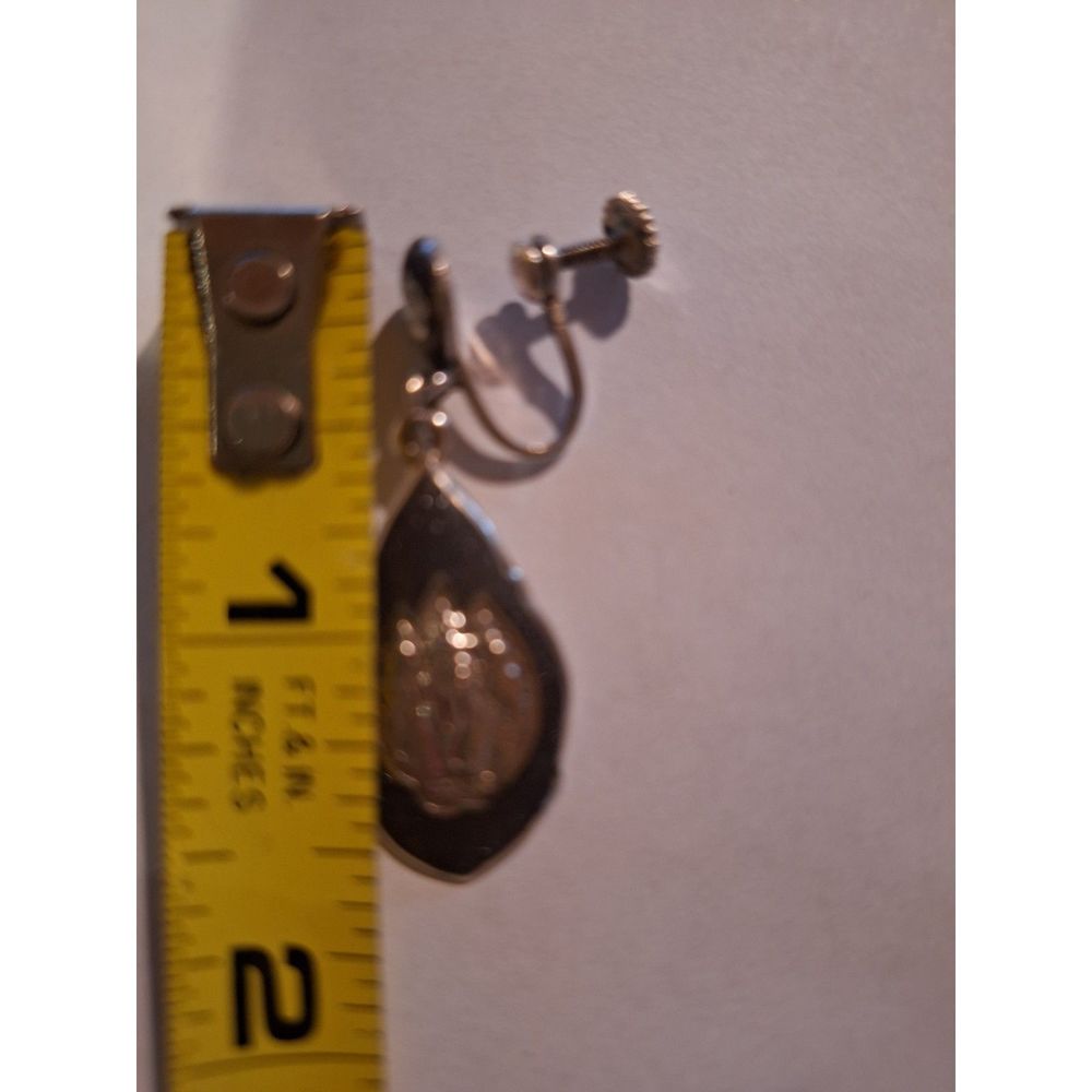 Vintage Screw Back Earrings Elephant Siam Sterling 925 - Picture 7 of 8